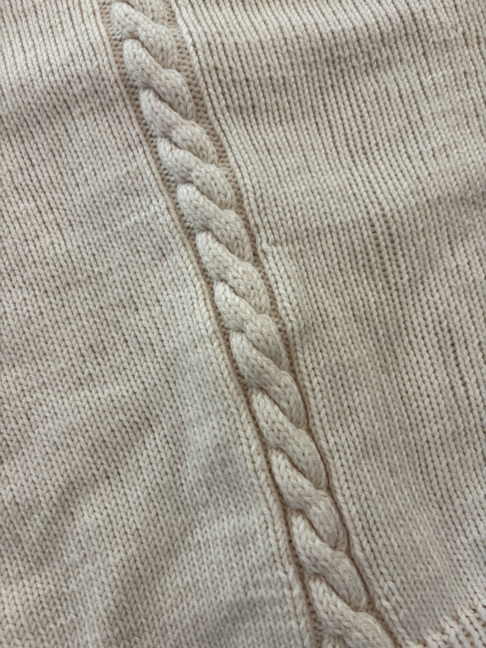 Vintage 1950’s hand knit Cable Knit Irish wool Cream Cardigan sweater size S - Picture 6 of 15